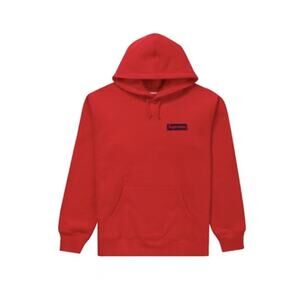 Men's Supreme Red Stop Crying Pullover Hooded Sweatshirt Size M